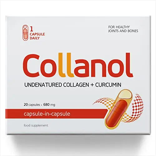 Collanol - Innovation in The Care of Healthy Joints - Liquid Formula in a Double Capsule 3D Collagen Collanol Au supplements