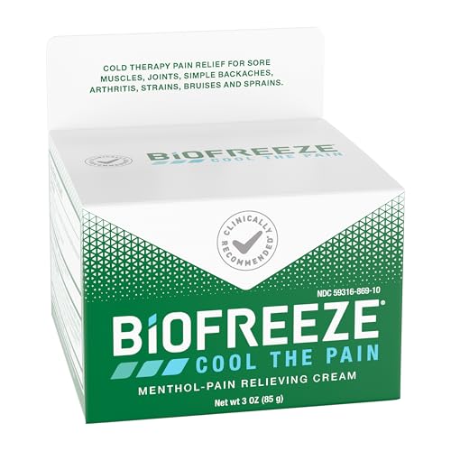 Biofreeze Pain Relief Cream for Knee, Neck, Hip, Joint, Shoulder, & Simple Backache, Arthritis Pain Reliever, Sore Muscle Relief, Cooling Menthol Pain Cream, 3 Oz Biofreeze Au supplements