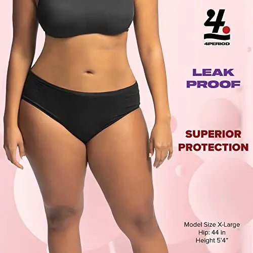 4period High Absorbency for Heavy Flow Period Panties; Leakproof, for Teens and Women (3 Black, X-Large) 4period Au supplements