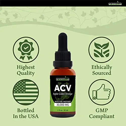 GreenIVe ACV Drops Apple Cider Vinegar Tincture with The Mother Weight Management GreenIVe Au supplements