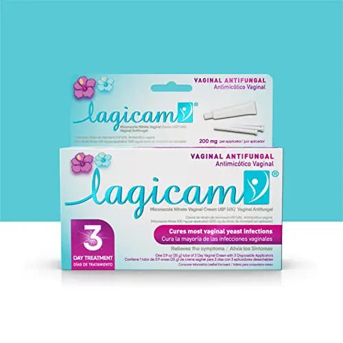 Lagicam Vaginal Yeast Infection, Antifungal 3 Day Miconazole Nitrate Treatment Cream, Relief for Itching LAGICAM V Au supplements