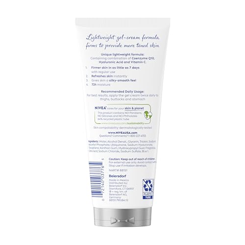 NIVEA Skin Firming & Toning Body Gel Cream with Q10, Hyaluronic Acid and Vitamin C