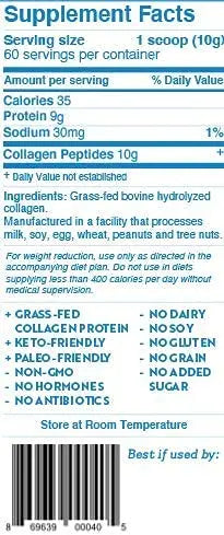 Dr. Kellyann Hydrolyzed Collagen Peptides Protein Powder Unflavored Dr. Kellyann Au supplements