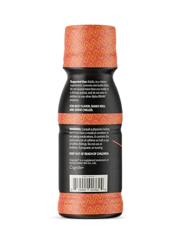 ONNIT Alpha Brain Focus Shot, Peach Flavor, Nootropic Dietary Supplement Drink That Supports Energy, Focus, and Mood, IGEN™ Non-GMO Tested, 2.5 fl oz, 6 Count ONNIT Au supplements