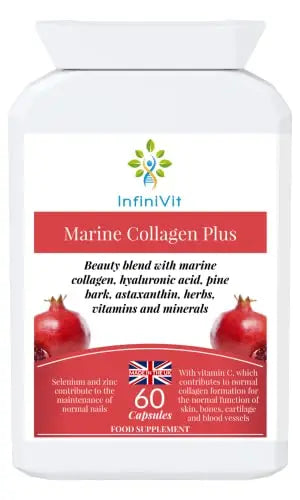 nfiniVit Marine Collagen Plus Blend Capsules - Hair Growth Enhancer with Enriched Vitamin C and Vitamin E InfiniVit Au supplements