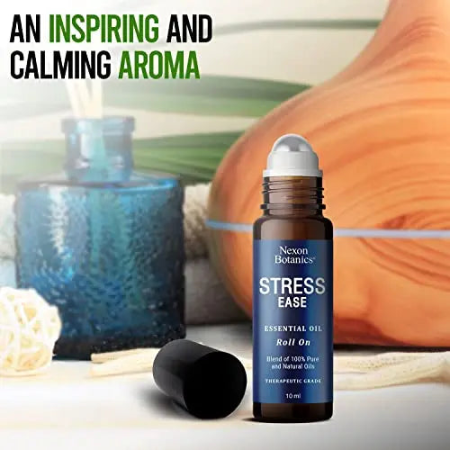 Stress Ease Essential Oil Roll On Blend 10ml - Natural Stress Relief Essential Oils Roll Nexon Botanics Au supplements