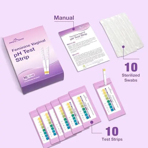 Easy@Home Vaginal pH Test -10 Strips | BV Test Kit at Home for Women | Yeast Infection Test + pH Balance Easy@Home Au supplements