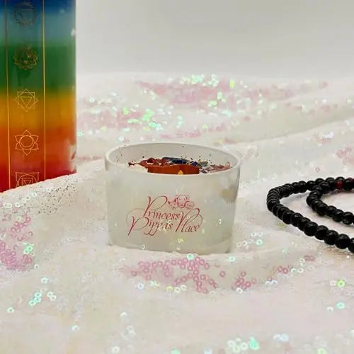 Princess Pippa's Place Healing Candles with Crystals Inside- Natural Soy Wax 7 Stones Crystal Candle Jar Msupps.com Au supplements