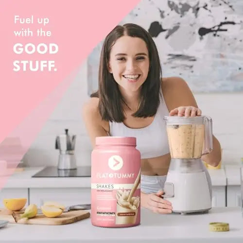 Flat Tummy Tea Meal Replacement Shake – Vanilla, 20 Servings - Plant Based Protein Flat Tummy Tea Au supplements