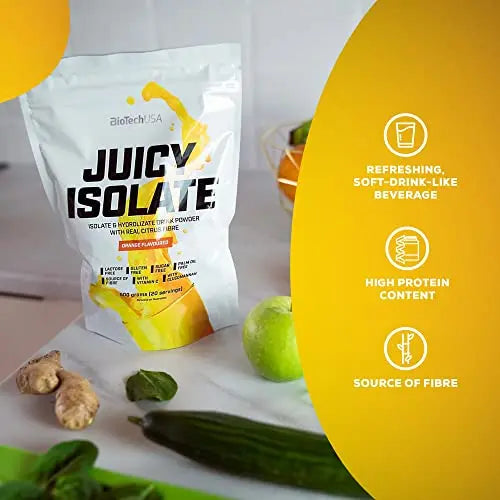 BioTechUSA Juicy Isolate | Gluten-Free, Lactose-Free, Sugar-Free | Refreshing Protein Soft Drink BioTechUSA Au supplements