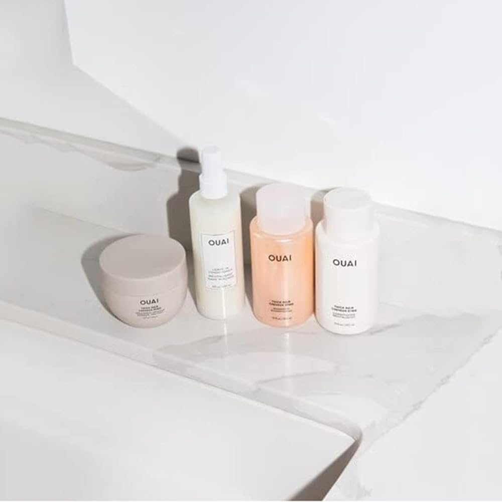 OUAI Thick Hair Shampoo & Conditioner Set, Travel Size - Moisturizing Shampoo & Conditioner - With Keratin, Marshmallow Root, Shea Butter & Avocado Oil - Sulfate, Paraben & Phthalate Free (3 Oz) OUAI Au supplements