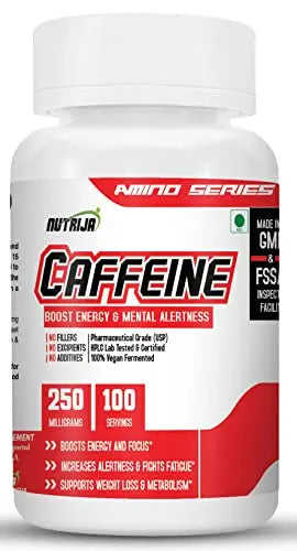 NutriJa Caffeine Powder Pre Workout Supplement - 100 Servings NutriJa Au supplements