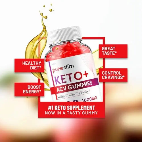 (2 Pack) Pure Slim Keto ACV Gummies - Advanced Formula PureSlim Keto Plus ACV Gummies Indelo Au supplements