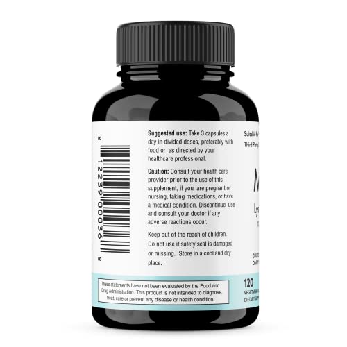 Sandhu's Magnesium Glycinate Lysinate | 120 Easy to Swallow Chelated Vegan Capsules | Magnesium Lysine Chelate Supplement for High Absorption | for Best Sleep, Leg Cramps, Relaxation Sandhu's Au supplements