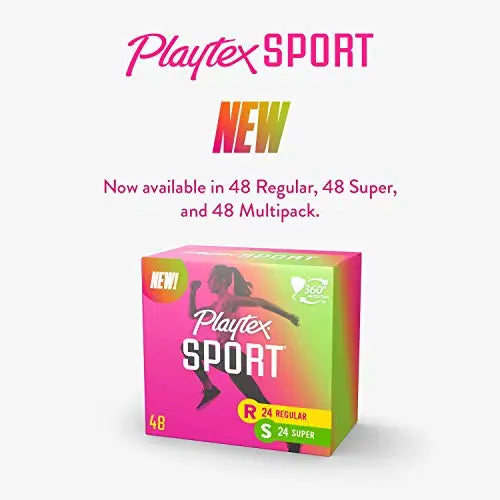 Playtex Sport Tampons, Multipack (24ct Regular/24ct Super Absorbency) PLAYTEX Au supplements