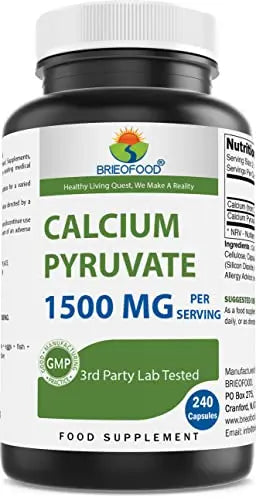 Brieofood Calcium Pyruvate 1500mg per Serving - 240 Vegetarian Capsules Brieofood Au supplements
