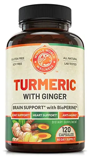 Organic Turmeric Curcumin with Ginger and Black Pepper for Max Absorption WHOLE WORLD WELLNESS Au supplements