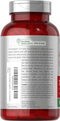 Apple Cider Vinegar Tablets 3200mg | 180 Pills | Vegetarian, Non-GMO & Gluten Free Supplement Horbäach Au supplements