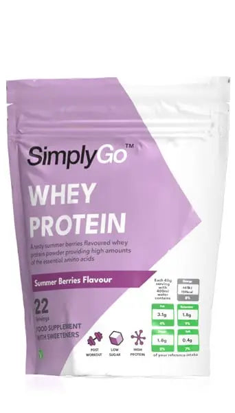 SimplyGo Whey Protein Powder | 900g | Simply Add 30g to Water, Juice or Shakes Simply Supplements Au supplements