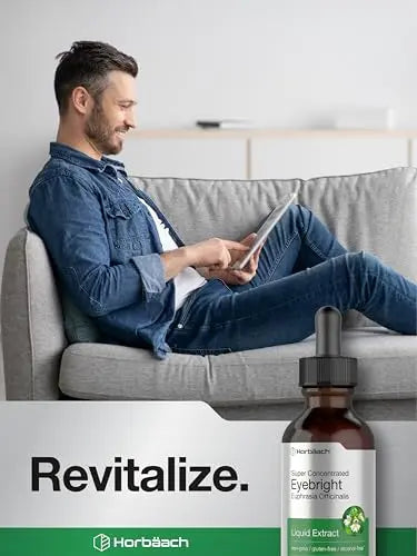 Eyebright Herb Supplement | 2 fl oz | Alcohol Free Drops | Super Concentrated Liquid Horbäach Au supplements