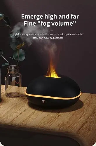 USB Oil Diffuser LED Flame Diffuser Humidifier Ultrasonic USB Flame Humidifier Essential Oil Generic Au supplements