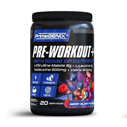 PrimeGENIX Pre-Workout+ Berry Blast Flavor | Max Performance | Boost Energy PrimeGENIX Au supplements