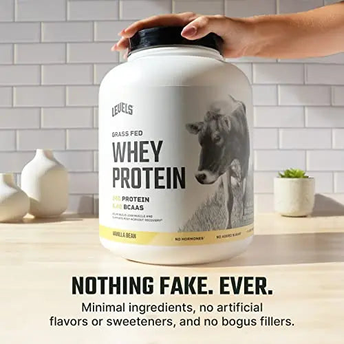 Levels Grass Fed 100% Whey Protein, No Hormones, Vanilla Bean, 5LB Levels Nutrition Au supplements