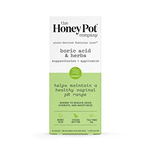 The Honey Pot Company 7 Day Boric Acid & Herbs Suppositories - Maintains and Balances Healthy The Honey Pot Company Au supplements
