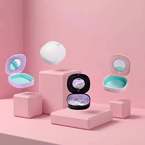 2 Pack Retainer Case with Vent Holes, Mirrors,Compatible with Invisalign,Night Guards Doboli Au supplements