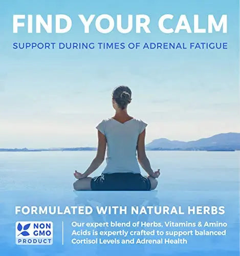 Adrenal Support & Cortisol Manager (Non-GMO) Powerful Adrenal Health with L-Tyrosine Healths Harmony Au supplements