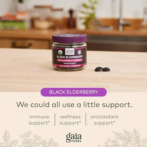 Gaia Herbs Black Elderberry (Sambucus Nigra) Extra Strength Gummies Gaia Herbs Au supplements