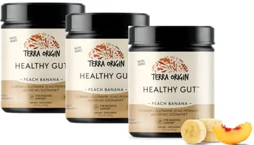 TERRA ORIGIN Healthy Gut Peach Banana | 3-Pack, 90 Servings (Three 30-Serving tubs) TERRA ORIGIN Au supplements