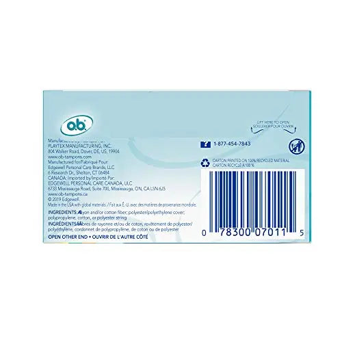o.b. Tampons Multipack | Non-Applicator Tampon, Unscented | Regular/Super/Super Plus Tampons, 40ct o.b. Au supplements