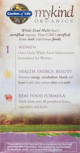 Garden of Life Organics Multivitamin for Women - Women's Once Daily Multi - Whole Food Multi with Iron,Biotin,Vegan Organic Womens Multivitamin Garden of Life Au supplements