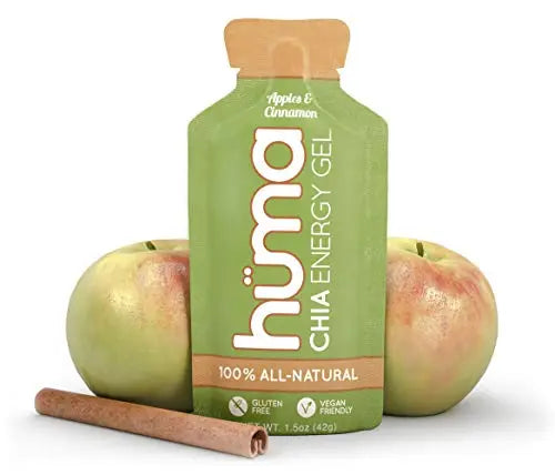 Huma Chia Energy Gel, Apples & Cinnamon, 12 Gels - Premier Sports Nutriti HÜMA CHIA ENERGY GEL Au supplements