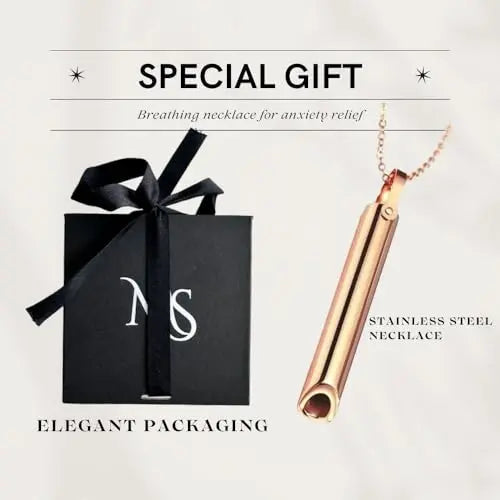Mariscal Anxiety Breathing Necklace - Rose Gold Anti Anxiety Necklace Breathing for Women and Men Mariscal Store Au supplements