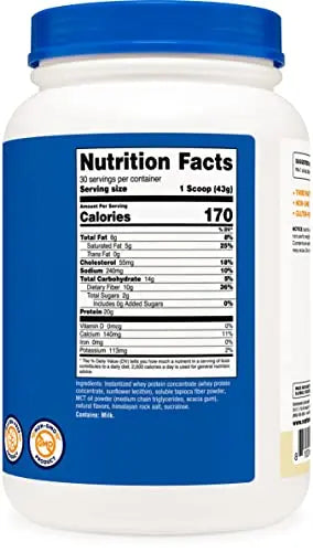 Nutricost Meal Replacement Shake Powder (Vanilla), 30 Servings - Protein, Non-GMO Nutricost Au supplements
