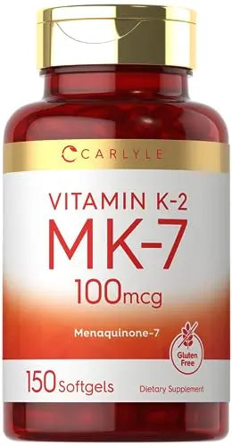 Carlyle Vitamin K2 Supplement 100mcg | K2 MK7 | 150 Softgels | Non-GMO Carlyle Au supplements