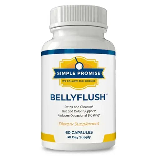 Simple Promise - BellyFlush - Detox and Colon Cleanse - Supports Digestive Health, 60 Capsules Simple Promise Au supplements