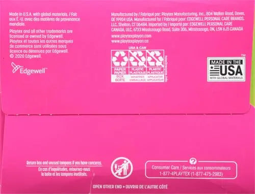 Playtex Sport Tampons, Regular Absorbency, Fragrance-Free - 48ct (Packaging May Vary) PLAYTEX Au supplements