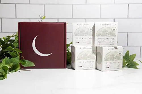 Red Moon Ultra Thin Hemp Pads (Pack of 10) Sanitary Pads for Women, Menstrual Pads- White Red Moon Au supplements