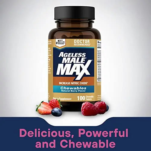 Ageless Male Max Chewable Nitric Oxide Booster Supplement for Men – High Potency New Vitality Au supplements