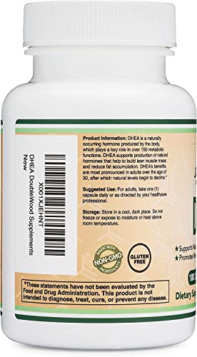 DHEA 100mg | 180 Capsules | Max Strength 6 Month Supply | Third Party Tested | Hormone Double Wood Supplements Au supplements