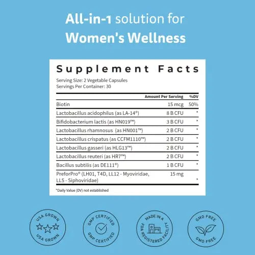 Happy v Dr. Formulated Vaginal Probiotics for Women, Clinically Proven Womens Probiotic Happy v Au supplements