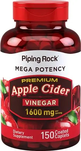 Piping Rock Apple Cider Vinegar Pills | 1600mg | 150 Caplet Capsules | High Potency Piping Rock Au supplements