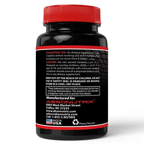 Absonutrix Xtreme Power Formula Nitric Oxide Blend 120 Tablets Absonutrix Xtreme Power Formula Au supplements