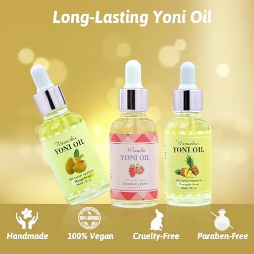3 Packs Yoni Oil for Women, 100% Natural Feminine Oil Intimate Deodorant for Women, Eliminates Odor Wovarkie Au supplements