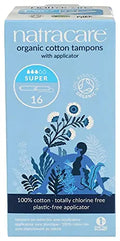 Natracare Organic Cotton Super Tampons with Cardboard Applicator, Plastic Free, Chlorine Free NATRACARE Au supplements