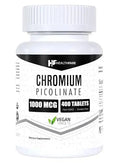 Chromium Picolinate 1000mcg | 400 Tablets | Support Carbohydrate Breakdown & Metabolism Healthfare Au supplements