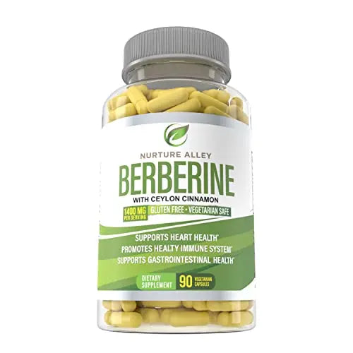 Nurture Alley Berberine Complex - Berberine HCL 1200mg Plus Organic Ceylon Cinnamon NURTURE ALLEY Au supplements